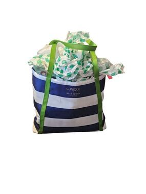 Kate Spade Tote Bag Blue White Striped